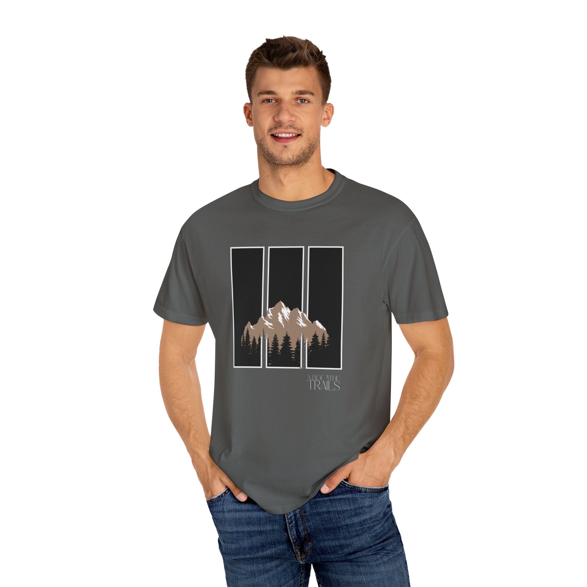 Mountain Landscape T-Shirt, Unisex Casual Tee, Nature Lover Gift, Outdoor Adventure Shirt, Eco-Friendly Fashion