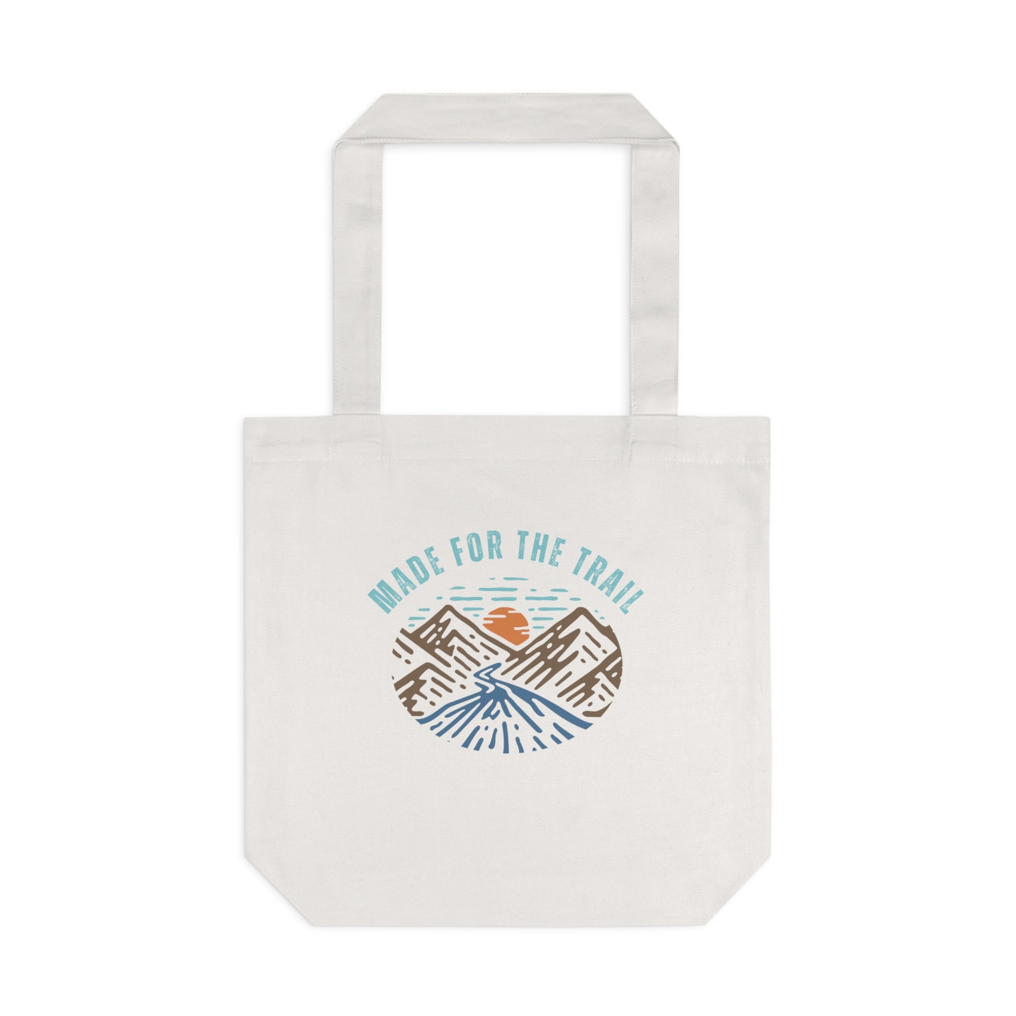 Mountain Adventure Cotton Tote Bag, Eco-Friendly Shopping Carryall, Made for the Trail, Hiking Bag, Reusable Grocery Tote